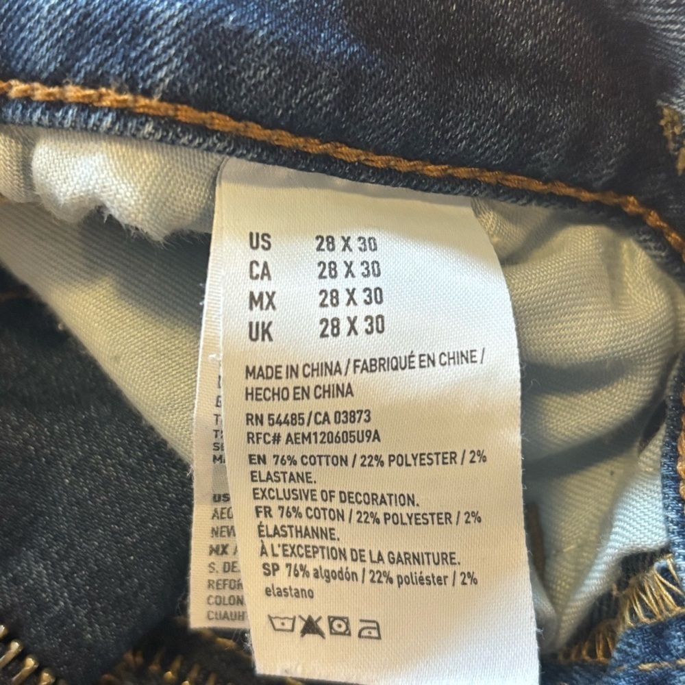 American Eagle Men’s Skinny Jeans - size 28x30 - Picture 7 of 10